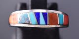 Size 6-1/2 Navajo Inlay Multistone Ring by Rose Ann Long 6K27L