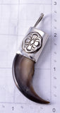 Silver Navajo Handmade Bear Claw Pendant by Erick Begay 5G12V