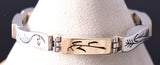 Vintage Silver & 14k Gold For Nature Navajo Link Bracelet Fernando Benally 6E14T
