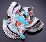 Vintage Knifewing Dancer Inlay Small Brooch by Alonzo Hustito 3J30Z