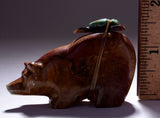 Handcarved Red Onyx Fetish Bear by Enrike Leekya 4D01Y
