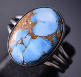 Size 8-3/4 Navajo Ring with Golden Hills Turquoise by Darrell Morgan 6K26E