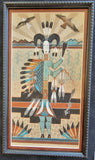 Navajo Sandpainting by Rosie Yellowhair - Humpback Yei Bi Chei - 6D02S