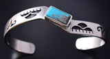 Silver & Bisbee Turquoise Hopi Handmade Rain Sky by Gerald Lomaventema 5H25G