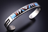 Zuni Multistone Traditional Inlay Bracelet by Phylis Beyuka 6K28S