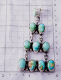 Silver & Golden Hills Turquoise Navajo Stsacked Earrings by Timothy Yazzie 4A31C