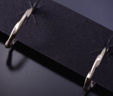 Silver Twisted Wire Navajo Small Hoop Earrings by Elaine Tahe 4J30G