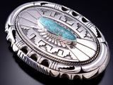 Vintage Navajo Turquoise Belt Buckle by Johnathan Nez - 6K02W