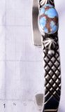 Silver & Golden Hills Turquoise Navajo Concho Men's Bracelet - Erick Begay 5H01U