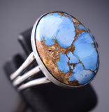 Size 8-3/4 Navajo Ring with Golden Hills Turquoise by Darrell Morgan 6K26E