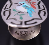Size 7-1/2 - Sterling silver Blue Jay Ring by Quinton Quam Sr. - 4L09X