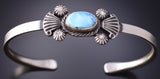 Silver & Golden Hills Turquoise Navajo Concho Bracelet Genevieve Francisco 6H31E