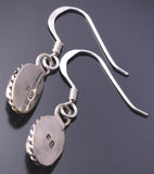 Small Pink Mussell Shell Navajo Handmade Dangle Earrings - 4H28B
