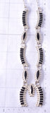 Silver & Onyx Zuni Inlay Necklace & Earring Set by Linda Shelandewa 5G28M