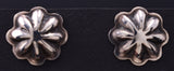 Silver Navajo Handmade Concho Post Earrings by Ravis Henry 6H06F