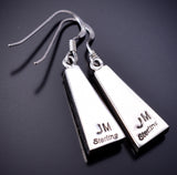 Silver & Turquoise Multistone Navajo Inlay Earrings by James Manygoats 6D07J