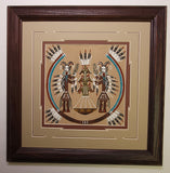 Navajo Sandpainting by Glen Nez - Yei-bi-chei and Corn 5J08C