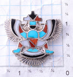 Vintage Knifewing Dancer Inlay Small Brooch by Alonzo Hustito 3J30Z