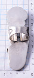 Size 7-1/2 Silver & Kingman Turquoise Navajo Long Ring by Jeff James 5L13E