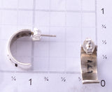Silver Half Hoop Earrings By P. Skeet 6J30T