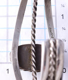 Silver & Turquoise Navajo Handmade Open Face Bracelet by Ravis Henry 5L10C