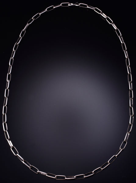 20" Silver Handmade Navajo Link Necklace by Sally Shurley 5B19A