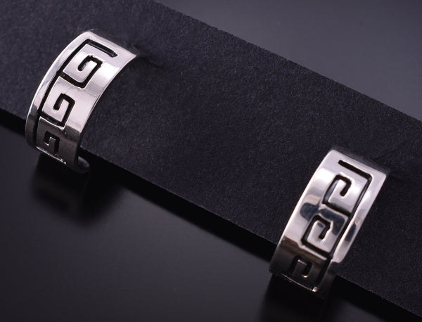 Silver Half Hoop Earrings By P. Skeet 6J30T