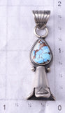 Silver & Golden Hills Turquoise Navajo Blossom Pendant by Sharon McCarthy 6H25Q