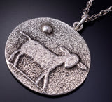 Silver Navajo Tufacast The Lamb of God Pendant by Darryl Dean Begay 5B19U