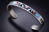 Zuni Multistone Traditional Inlay Bracelet by Phylis Beyuka 6K28S