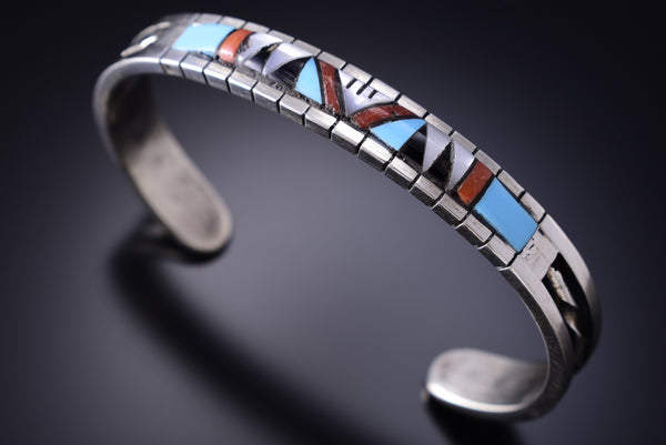 Zuni Multistone Traditional Inlay Bracelet by Phylis Beyuka 6K28S