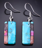 Santo Domingo Pueblo (Kewa) Turquoise Multistone Earrings by Mary Tafoya 6D22L