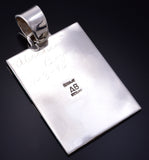 Vintage Silver Multistone Navajo Inlay Kokopelli Pendant - Abraham Begay 5J29U