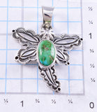 Silver & Sonoran Gold Turquoise Navajo Butterfly Pendant Jeremy Delagarito 5L26K