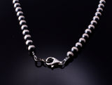 Navajo Handstrung Silver Pearls Bead necklace 5mm - 20 inches 3L06L