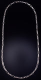 24" Silver Navajo Handmade Link Paperclip Necklace by Sally Shurley 5E10C