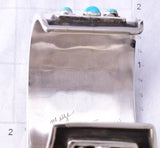 Vintage Silver & Turquoise Zuni Inlay Bracelet Cuff by Jobeth Mayes 6H31L
