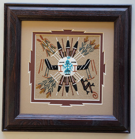 Navajo Sand Painting by Marlene Doby - 9-1/2 x 9-1/2 - 4D12N