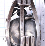 Vintage Silver & Turquoise Navajo Handmade Bracelet 6A21U