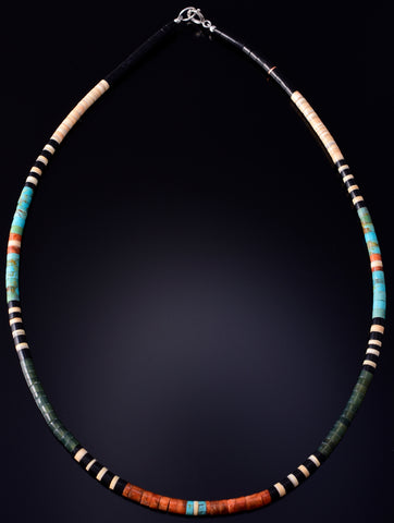 Santo Domingo Pueblo (Kewa) Turquoise Multistone Necklace Ella Mae Garcia 5G28U