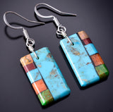 Santo Domingo Pueblo (Kewa) Turquoise Multistone Earrings by Mary Tafoya 6D22J