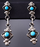 Silver and Turquoise Zuni Dangle Earring 6K02J