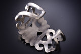 Classic Navajo Sandcast Bracelet Kingman Tuqruoise by Eugene Gruber 6K28Y