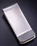 Silver Navajo Handstamped Concho Row Money Clip by Shirley Skeets 5L25K