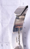 Vintage Silver & Jet Navajo Inlay Sweater Bracelet by Jerry T. Nelson 5J29V