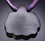22" Santo Domingo Pueblo (Kewa) Multistone Flower Necklace by Mary Tafoya 6H31U