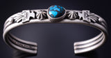 Silver & Red Mountain Turquoise Navajo Eagle Bracelet by Erick Begay 5H03Z