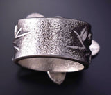 Size 8-1/2 Silver Navajo Tufacast Butterfly Love Ring by Darryl Dean Begay 5B19Y