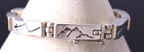Vintage Silver & 14k Gold For Nature Navajo Link Bracelet Fernando Benally 6E14T