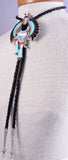 Large Zuni Eagle Dancer Bolo Tie by Eddie Beyuka 5L11G